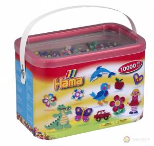 Намистини для термомозаики 10000шт в коробці 10 кольорів 5мм Hama 202-00