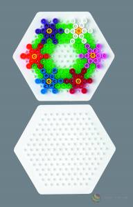 Поле для термомозаики ( підкладка ) Малий шестикутник 169 кілочків Міді від 5-ти років Hama 223