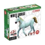 Обємний пазл 3d Білий кінь 4D Master 26458