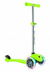 Самокат Globber Primo Lights зелений колеса з підсвічуванням до 50кг 3 колеса 423-106
