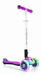 Самокат Globber серії ELITE рожевий/сірий, колеса та панель з підсвічуванням, 3 колеса 449-110