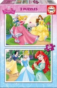 Пазли Діснеївські принцеси 2 пазлу з 20 елементів Educa 16846