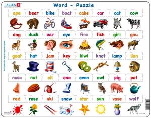 Пазл Larsen рамка-вкладиш Вчися читати по-англійськи серія Максі (LS41)