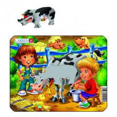 Пазли Larsen Ферма Діти і корова серія Міні Z11-3