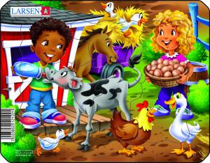 Пазли Larsen Ферма Діти і теля серія Міні Z11-4