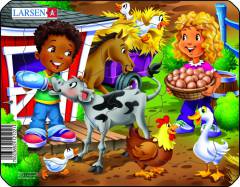 Пазли Larsen Ферма Діти і теля серія Міні Z11-4